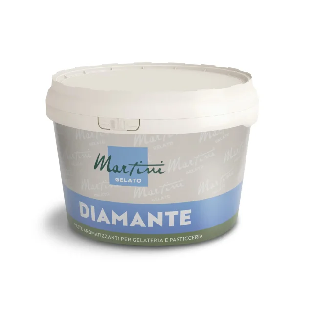 Tarrina de plástico blanco de pasta saborizante Martini Gelato Diamante para helados y pastelería