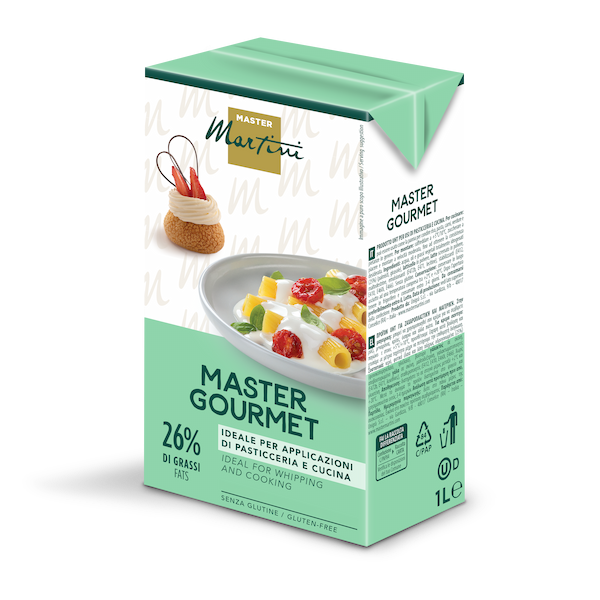 Nata Master Martini Master Gourmet de 1L, 26% de materia grasa, sin gluten, para pastelería y cocina