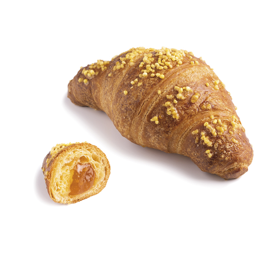 croissant con farina di riso ripieno con albicocca e limone