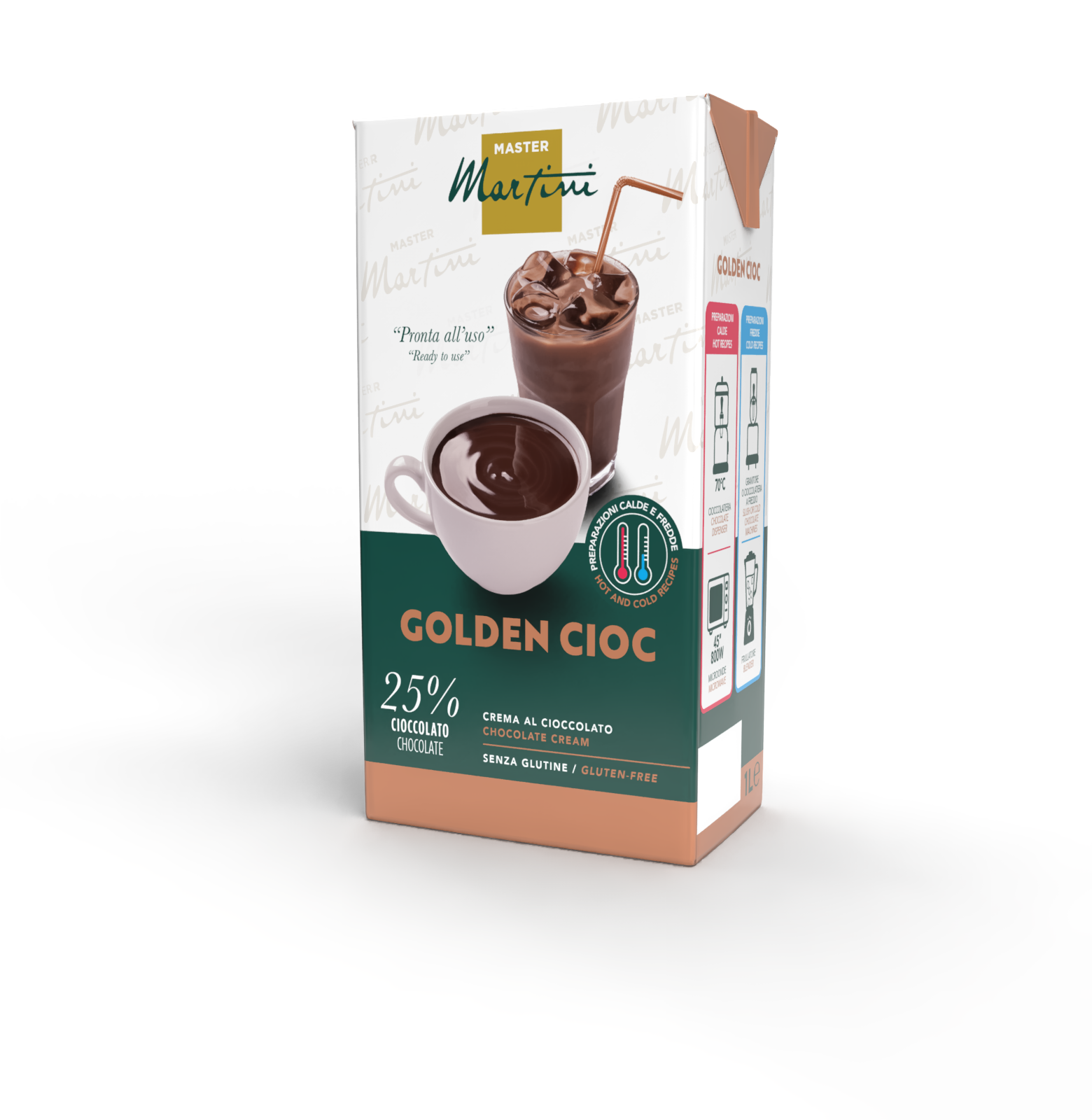 brick di crema al cioccolato golden cioc per professionisti